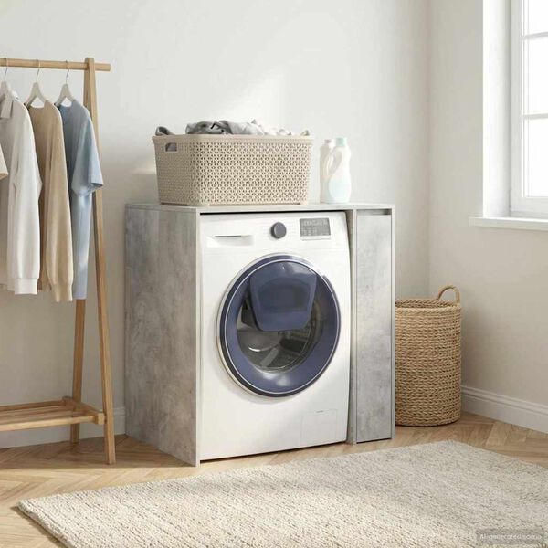 vidaXL Wash Machine Cabinet Concrete 87 x 60 x 89 cm Engineered wood