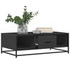 vidaXL Coffee Table Black 100x57x35 cm Engineered Wood and Metal