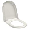 vidaXL Soft-close Toilet Seat with Quick-release Design White Square