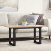 vidaXL Coffee Table O-Frame 90x40x45.5 cm Solid Wood Pine and Steel