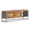 vidaXL TV Cabinet Recycled Teak and Steel 120x30x40 cm