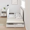 vidaXL Storage Bed Frame White 226.5 x 75 x 31.5 cm Engineered wood