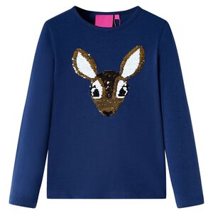 vidaXL Kids' T-shirt with Long Sleeves Navy 92