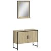 vidaXL 2 Piece Bathroom Cabinet Set Sonoma Oak Engineered Wood