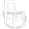 vidaXL Dining Chair 2 pcs White 43 x 44.5 x 77 cm Solid Rubber Wood