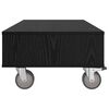 vidaXL Side Table with Wheels Black Oak 90 x 50 x 30 cm