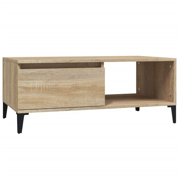 vidaXL Coffee Table Sonoma Oak 90x50x36.5 cm Engineered Wood