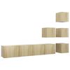 vidaXL 6 Piece TV Cabinet Set Sonoma Oak Engineered Wood