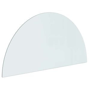 vidaXL Fireplace Glass Plate Transparent 1000 x 500 mm Glass
