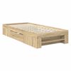vidaXL Bed Frame with Headboard Sonoma Oak 100 x 200 m Engineered Wood