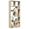 vidaXL Room Divider Bookcase Sonoma Oak 67x25x161.5 cm Engineered Wood