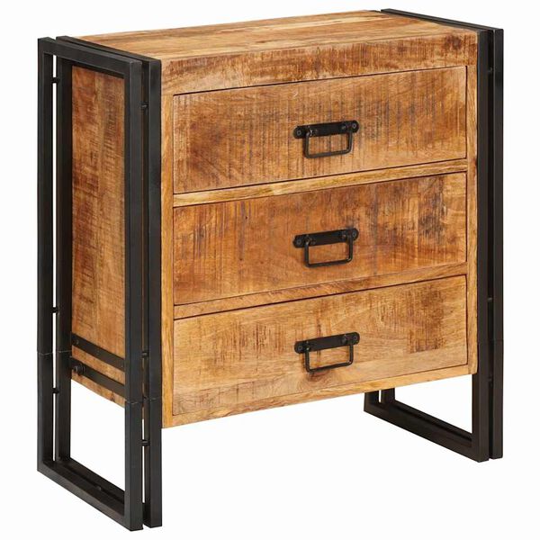 vidaXL Sideboard with Drawer Brown 66 x 33 x 70 cm Solid Mango Wood