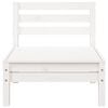 vidaXL Garden Sofa 3-Seater White Solid Wood Pine