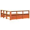 vidaXL Bookcase Bed 2 pcs Wax Brown 200 x 200 cm Solid Pine Wood