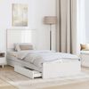 vidaXL Storage Bed with Headboard White 90 x 200 cm Engineered Wood