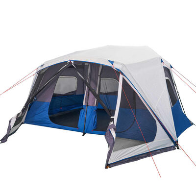 vidaXL Camping Tent with LED Light 10-Person Green Light Blue