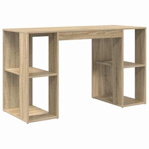 vidaXL Desk Sonoma Oak Engineered Wood 130 x 50.5 x 75 cm
