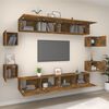 vidaXL 8 Piece TV Cabinet Set Smoked Oak Engineered Wood