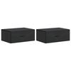vidaXL Wall-Mounted Bedside Cabinet 2 pcs Black 49 x 34.5 x 20 cm