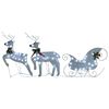vidaXL Reindeer & Sleigh Christmas Decoration 140 LEDs Outdoor White