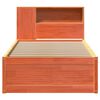 vidaXL Bed Frame without Mattress Wax Brown 100x200 cm Solid Wood Pine
