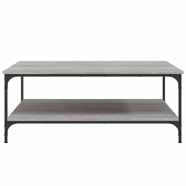 vidaXL Coffee Table Grey Sonoma 100x100x40 cm Engineered Wood