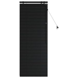 vidaXL Venetian Blind Black 65 x 160 cm 35 mm Solid Paulownia Wood