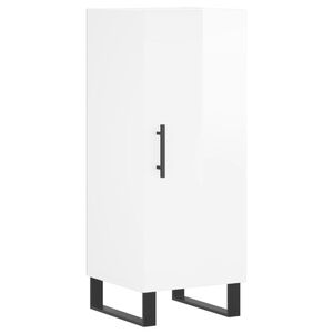 vidaXL Sideboard High Gloss White 34.5x34x90 cm Engineered Wood