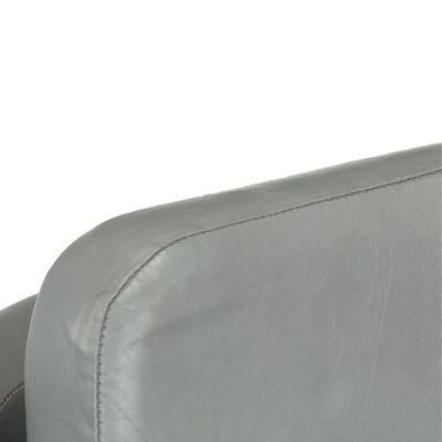 vidaXL Armchair Grey Real Leather