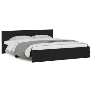 vidaXL Bed Frame without Mattress Black 200x200 cm