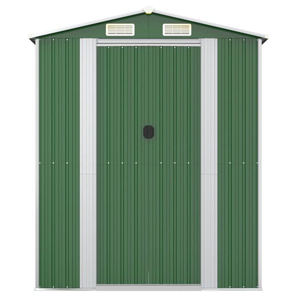vidaXL Garden Shed Green 192x606x223 cm Galvanised Steel