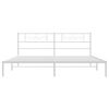 vidaXL Metal Bed Frame without Mattress with Headboard White 183x213cm