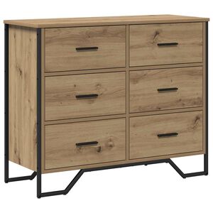 vidaXL Chest of Drawers 2 pcs Artisan Oak 91 x 35.5 x 74.5 cm