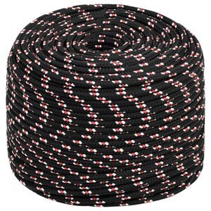 vidaXL Multipurpose Utility Rope 10 mm 500 m Black and Red PP