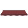 vidaXL Manual Retractable Awning Burgundy 500x350 cm