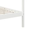 vidaXL Canopy Bed Frame without Mattress White Solid Wood 100x200 cm
