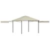 vidaXL Gazebo with Double Extended Roofs 3x3x2.75 m Cream 180 g/m²
