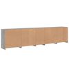 vidaXL Sideboard with LED Lights Grey Sonoma 283x37x67 cm