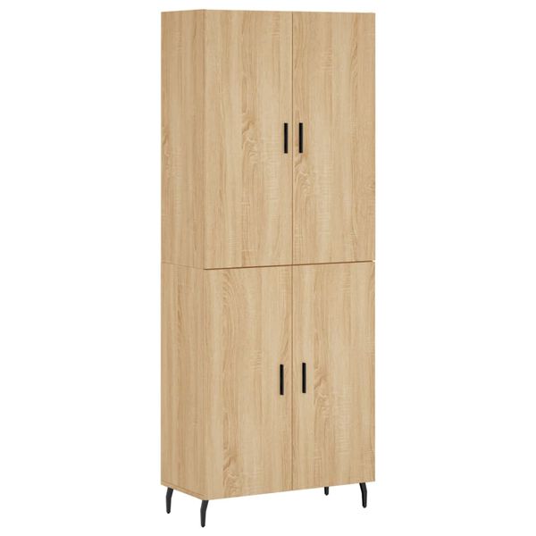 vidaXL Highboard Sonoma Oak 69.5x34x180 cm Engineered Wood
