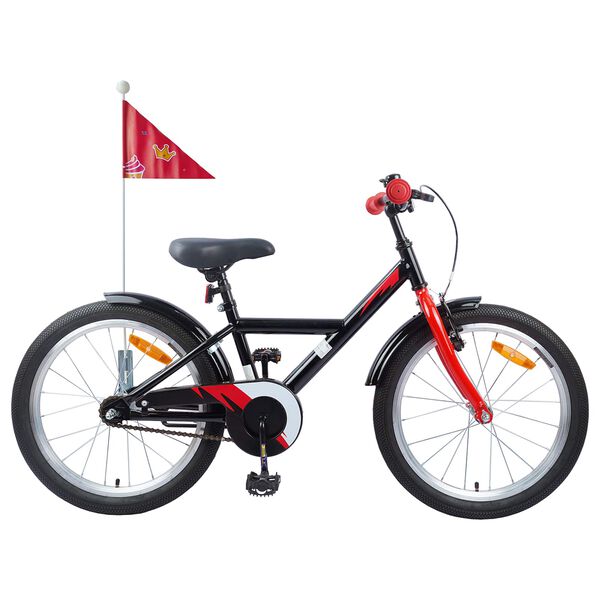 vidaXL Kids Bike 18'' for 5-7 Years Old Black
