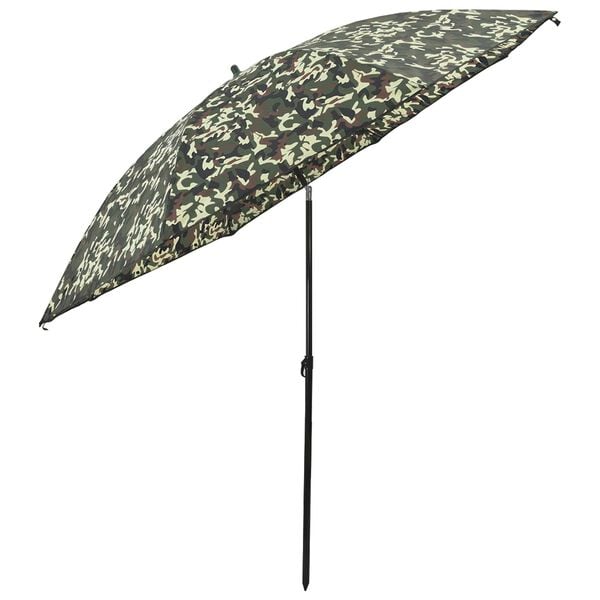 vidaXL Fishing Umbrella Camouflage 300 x 240 cm Oxford Polyester