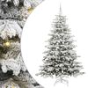 vidaXL Artificial Hinged Christmas Tree White 210 cm PE and PVC