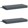 vidaXL Bench Cushions SOEST 2 pcs 100% Polyester Blue 60 x 40 x 8 cm