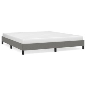 vidaXL Bed Frame without Mattress Dark Grey Super King Fabric