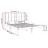 vidaXL Bed Frame without Mattress 150x200 cm King Size Solid Wood