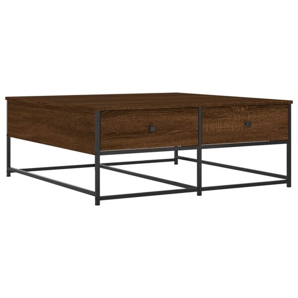 vidaXL Coffee Table Brown Oak 100x99x40 cm Engineered Wood