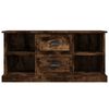 vidaXL TV Cabinet Smoked Oak 99.5x35.5x48 cm Engineered Wood