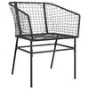 vidaXL Garden Dining Set 3 pcs Black Poly Rattan