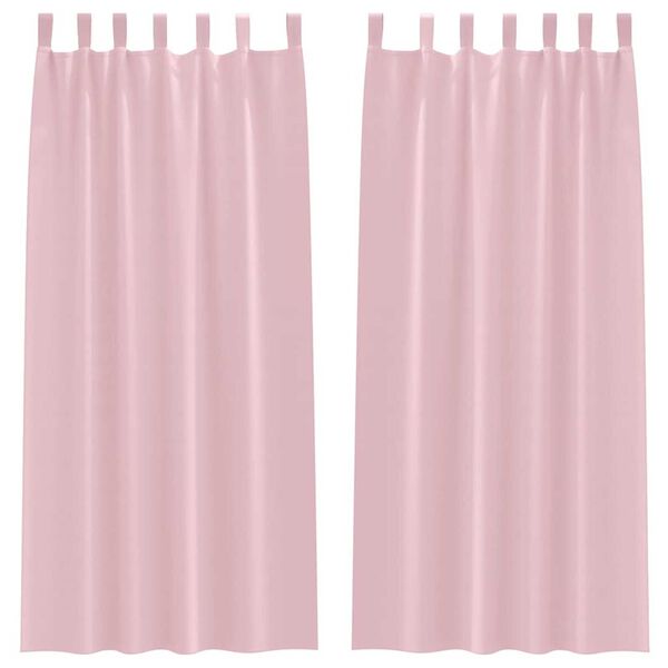vidaXL Blackout Curtains with Rings 2 pcs Baby Pink 260 x 140 cm