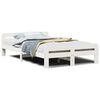 vidaXL Bed Frame without Mattress White 135x190 cm Solid Wood Pine